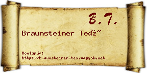 Braunsteiner Teó névjegykártya